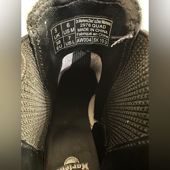 Dr Martens Quad Chelsea Boots Womens US 7 White Leather Chunky Lug Platform 2976 - Picture 10 of 11